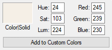 Selecting notes background color