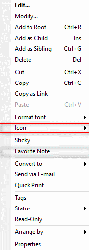 Context menu