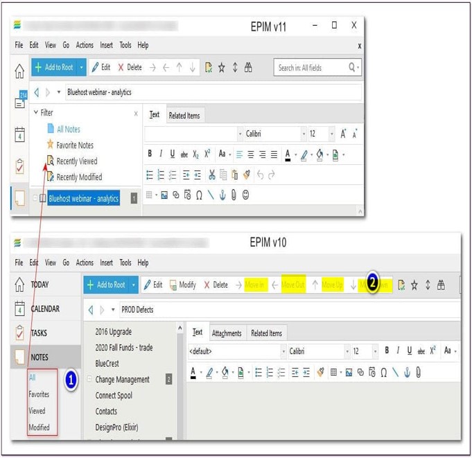 Filters for Notes