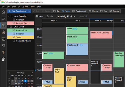 EssentialPIM 11.0 veröffentlicht: Verpassen Sie Ihrer Produktivität mittels  multipler Kalender einen weiteren Schub