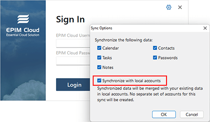 Flexible synchronization options