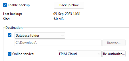 Enhanced backup options